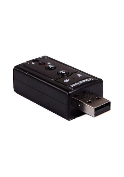 7.1 USB Ses Kartı Harici Virtual Ses Kartı Siyah