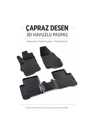 Citroen C5 Iı 2008 Çapraz Desen 3d Havuzlu Oto Paspas Seti