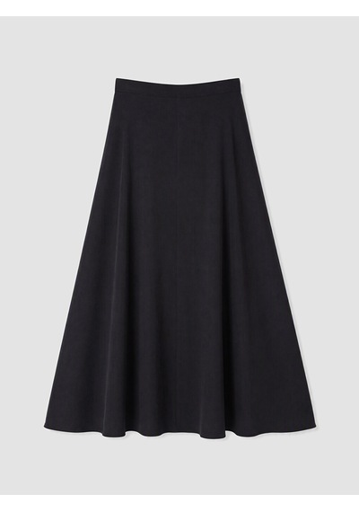 Lcw Modest Siyah Beli Fermuarlı Modal Karışımlı Kloş Etek