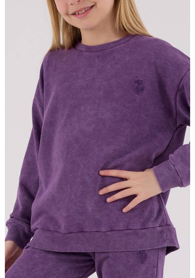 U.S. Polo Assn. Kız Çocuk Mor Eşofman Takımı Us2302-c-v2 Mor