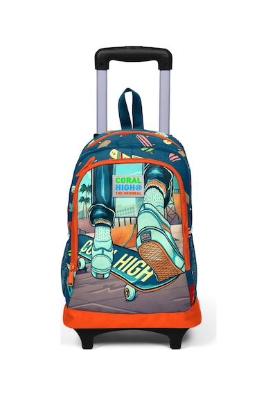 Coral High Kids Civit Neon Turuncu Kaykay Desenli Üç Bölmeli Işıklı Tekerlekli Çekçekli Okul Sırt Çantası 23923 Coral High Kids Civit Neon Turuncu Kaykay Desenli Üç Bölmeli Işıklı Tekerlekli Çekçekli Okul Sırt Çantası 23923