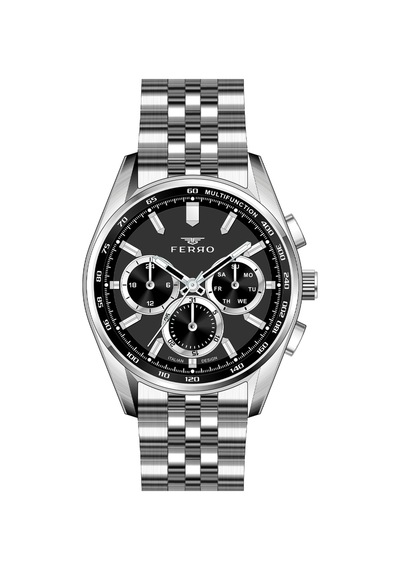 Ferro Fm11749awt-a2 Quartz Çelik Kordon Gri 44 Mm Erkek Kol Saati