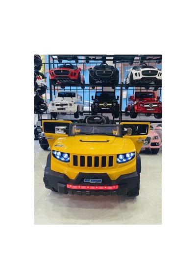 Büyük Jeep Akülü Araba 0-8 Yaş Sarı Sarı
