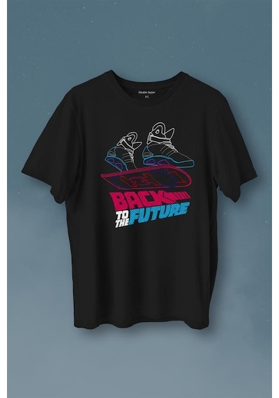 Back To The Future Geleceğe Dönüş Uçan Kaykay Baskılı Tişört Unisex T-shirt 001