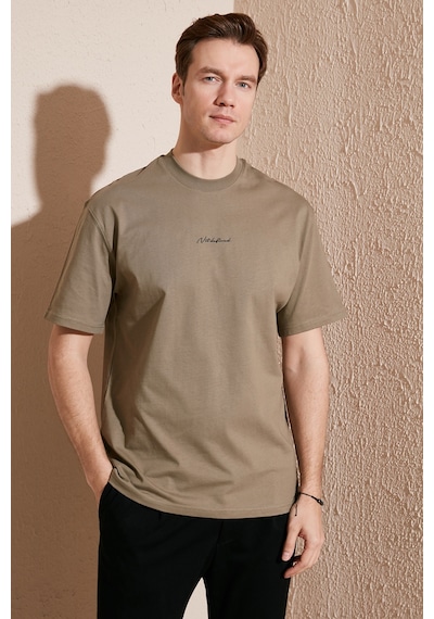 Buratti Pamuklu Relaxed Fit Sıfır Yaka Erkek T Shirt 5902702 Vizon Yeşili Buratti Pamuklu Relaxed Fit Sıfır Yaka Erkek T Shirt 5902702 Vizon Yeşili
