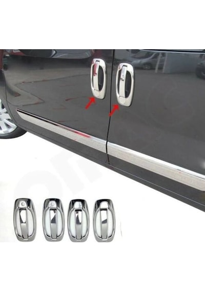 Ebal Otomotiv Citroen Nemo Krom Kapı Kolu 8.Prç 2008 Ve Sonrası Paslanmaz Çelik