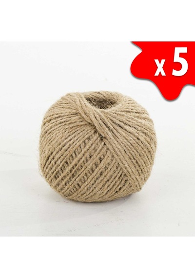 JUT DEKORATİF 5 TOP – 100 Metre 100 Gram ÇUVAL HASIR HALAT İPİ