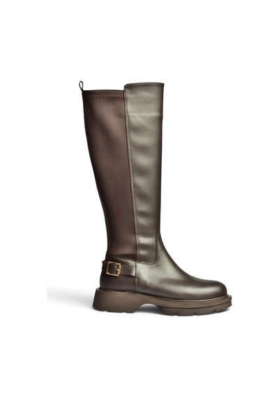 Fox Shoes Z361701009 Kahverengi Arkası Dalgıç Kumaş Streç Kadın Çizme