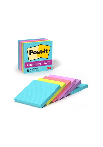 Super Sticky Notes, 5 X 20,3 Cm 6 Pads