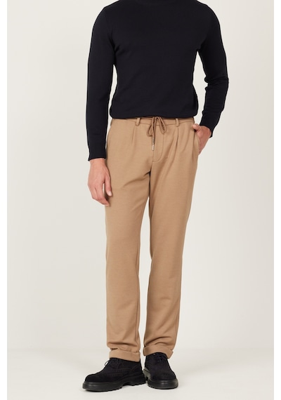 AC&Co / Altınyıldız Classics Erkek Vızon Slim Fit Dar Kesim Beli Bağlamalı Esnek Pantolon Vizon AC&Co / Altınyıldız Classics Erkek Vızon Slim Fit Dar Kesim Beli Bağlamalı Esnek Pantolon Vizon