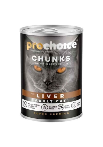 Prochoice Ciğerli Parçalı Gravy Kedi Konservesi 400 Gr