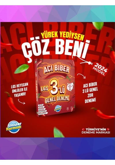 8.sınıf Lgs Acı Biber Genel 3 Lü Deneme