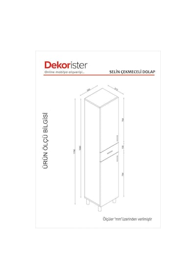 Dekorister Selin 2 Kapak 1 Çekmeceli Banyo Boy Dolabı Beyaz (267064377) Çok Renkli Dekorister Selin 2 Kapak 1 Çekmeceli Banyo Boy Dolabı Beyaz (267064377) Çok Renkli