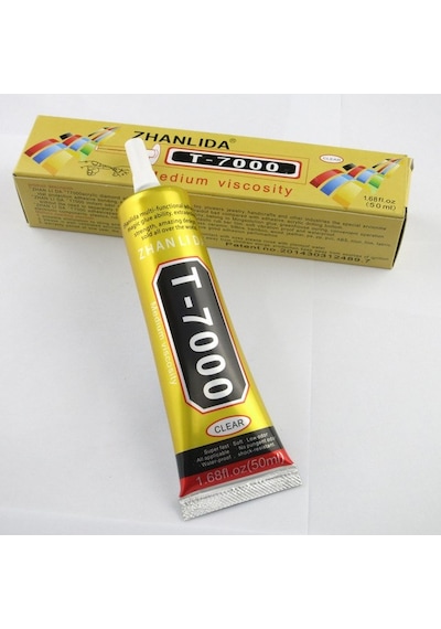 T7000 Dokunmatik Ekran Cam Kapak Çerçeve Yapıştırıcı 50 ML Siyah