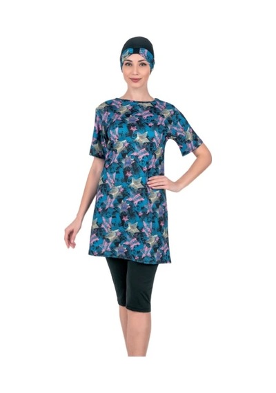 Mtm My The Mall Fantasy 3367 Kadın Kısa Kol Taytlı Mayo Renkli