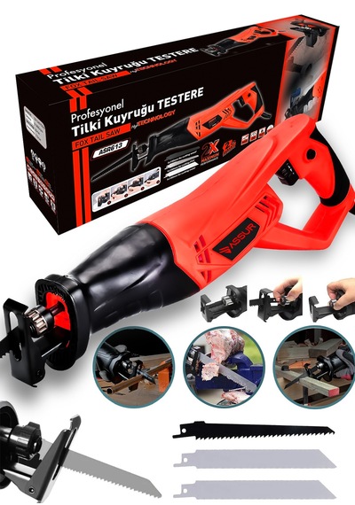 Assur ASR613 900W Tilki Kuyruğu Testere Kırmızı