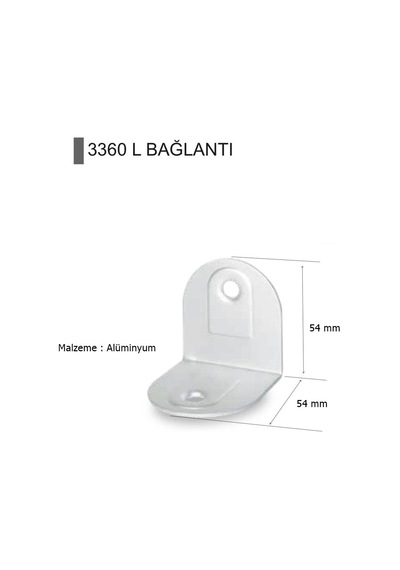 Islak Hacim Kompakt Wc Kabin Alüminyum L Bağlantı Köşebent