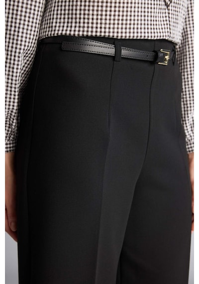 Defacto Culotte Yüksek Bel Düz Paça Pantolon E7242ax26aubk81 Siyah-bk81