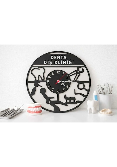 Diş Kliniği Ve Hekimleri İçin Yeni Tasarım Modern Duvar Saati Şık Ve Kalite Bir Arada No:a116 Siyah