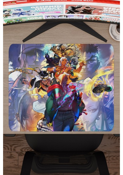 Street Fighter Kaymaz Dikişli Kauçuk Oyuncu Mousepad V3 - 48x40 Xl Gaming Mouse Pad Fare Altlığı
