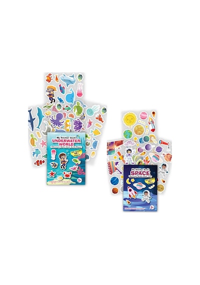 My Sticker Book '' Su Altı Dünyası-uzay'' , 2li Tükenmeyen Sticker Kitabım