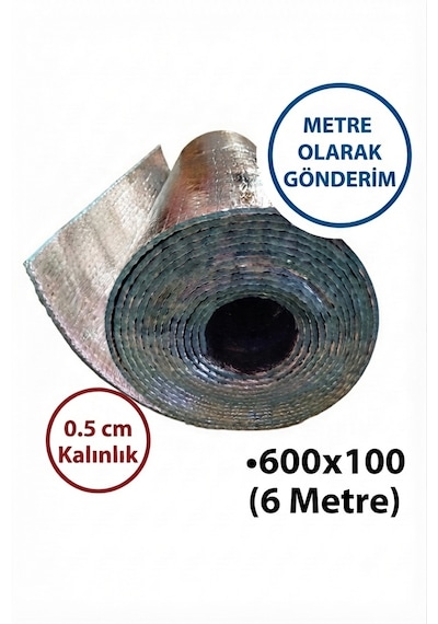 6 Metre Radyatör Petek Arkası Yalıtım Arkalığı Izolasyon Isı Yalıtım Alüminyum Folyo 600x100 Cm Rulo