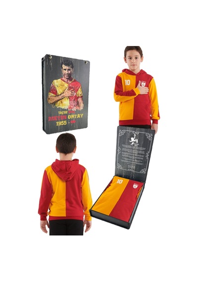 Galatasaray Lisanslı Metin Oktay Kapüşonlu Çocuk Sweat Kutulu 001