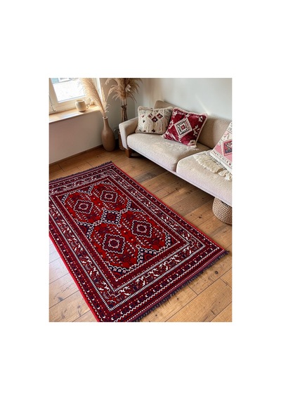 Afgan Desenli Makine Dokuma Kilim Etnik Otantik Anadolu Saçaklı Salon Vintage İnce Halı Bordo-lacivert Bordo-lacivert Afgan Desenli Makine Dokuma Kilim Etnik Otantik Anadolu Saçaklı Salon Vintage İnce Halı Bordo-lacivert Bordo-lacivert