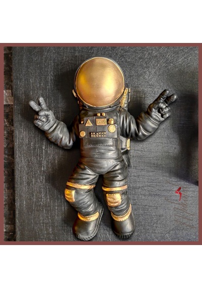 Türk Astronot Figür Duvar Dekoratif Astronot Biblo Heykeli 2