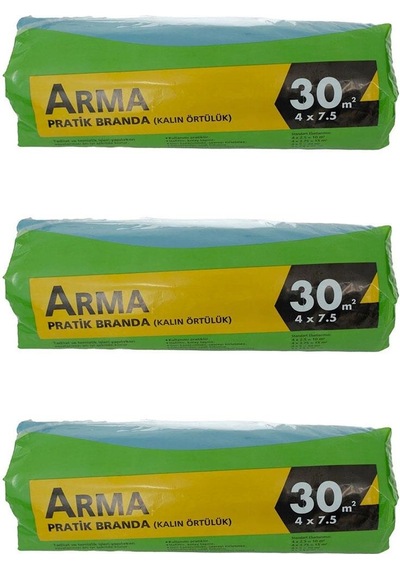 Arma Naylon Tadilat Boya Koruyucu Örtü Poşet Folyo - 30 M2 - 3 Paket