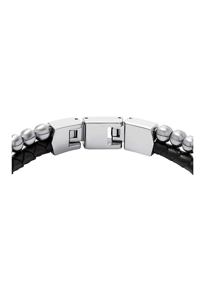 Fossil Jewel Jf04855-040 Erkek Bileklik Siyah - Metalik Gri