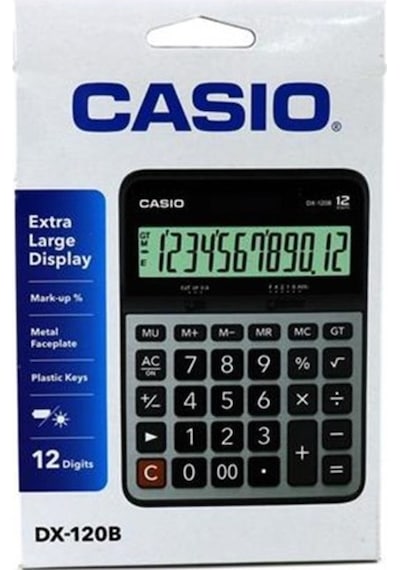 Casio Dx-120B Masaüstü 12 Haneli Hesap Makinesi