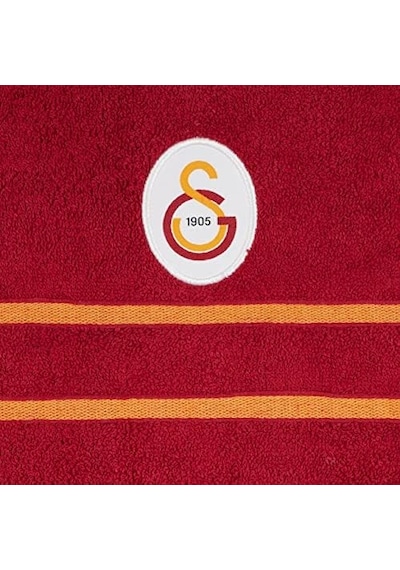 Lisanslı Arma Baskılı%100 Pamuk Banyo Havlusu, Kırmızı, 90x150 Cm 4 Renk