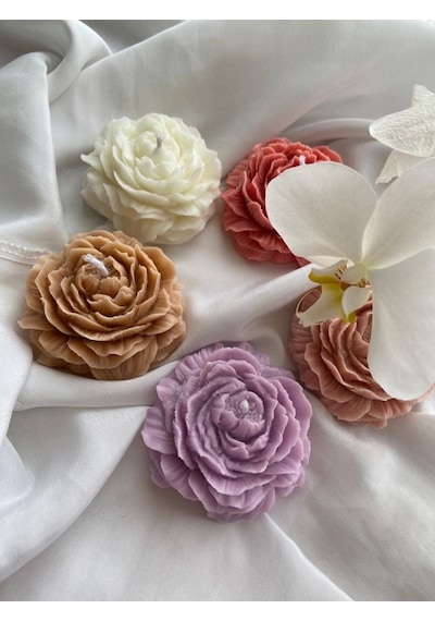 Bernami Mumluk Şamdanpinterest Şakayık Gülü Mumu 5'li Paket Diğer