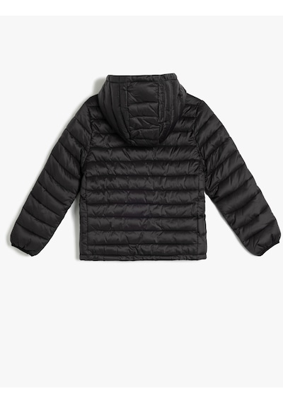 Koton Mevsimlik Mont Kapşonlu Cepli Siyah 5wkb20019tw