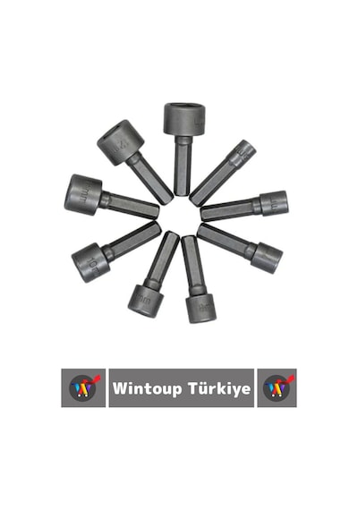 Premium Uzun Ömürlü Aşınmaya Dayanıklı Matkap Vidalama 5 Mm-13 Mm 9 Parça Manyetik Somun Adaptörü