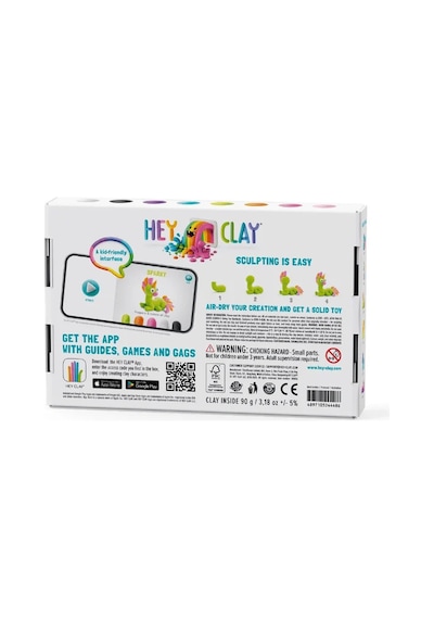 Hey Clay Yaratıcı Kil Seti - Brighty, Cloudy, Sparky Çok  Renkli