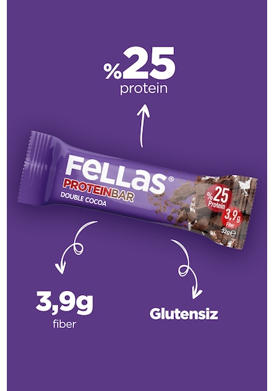 Fellas Duble Kakaolu Protein Bar 12 x 32 G