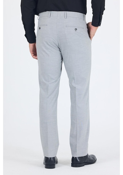 İmza Gri Esnek Yandan Cepli Comfort Fit Classic Pantolon 1003250151 Gri