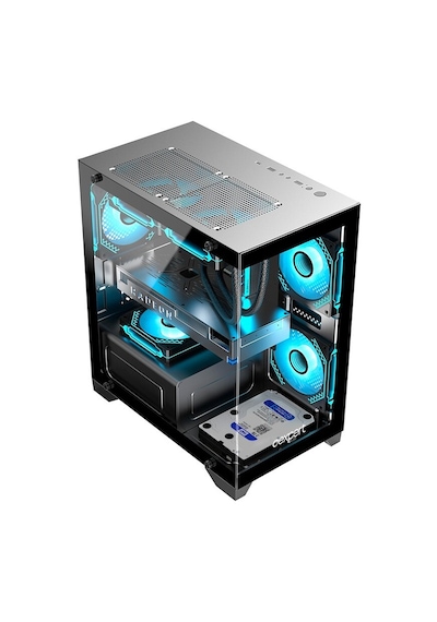 Oexpert Tornado 5 Argb Fanlı Beyaz Mini Akvaryum Kasa