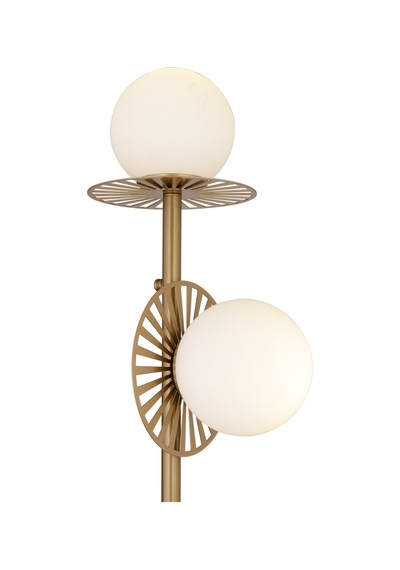 Rakes Eskitme Beyaz Camlı Modern Tasarım Metal Lambader