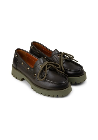 Deery Kadın Hakiki Deri Yeşil Marin Loafer - 02036zyslc02