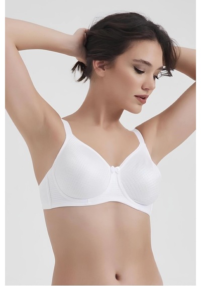 Moonlight 2165 Pamuk Cotton Minimizer Toparlayıcı Balenli Sütyen BEYAZ