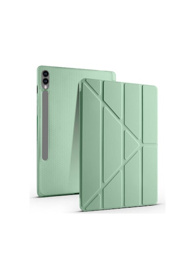 Galaxy Tab S9 Plus Kılıf Uyumlu Zore Tri Folding Kalem Bölmeli Standlı Kılıf-mor Tablet Kılıfı