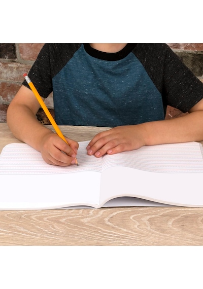 Primary Journal, 12'li Paket, Yarım Sayfa Çizgili Yaratıcı Hikaye Tablet, K-2 Sınıfları, 7 1/2 "x 9 3/4", 100 Sayfa, Çeşitli Renkler 610052-ecm
