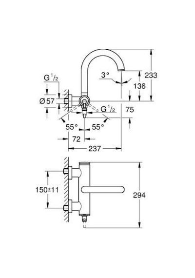 Grohe Atrio New 24367GL0 Banyo Bataryası Altın