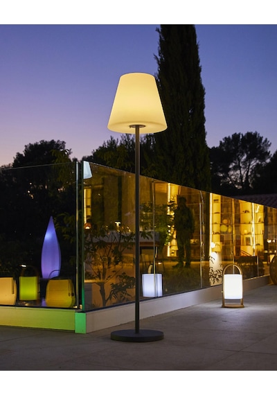 Standy Kablosuz Rgb Led Lambader Krem