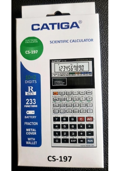 Catıga Cs197 Programlanabilir Bilimsel Fonksiyonlu Mühendislik Hesap Makinası Siyah