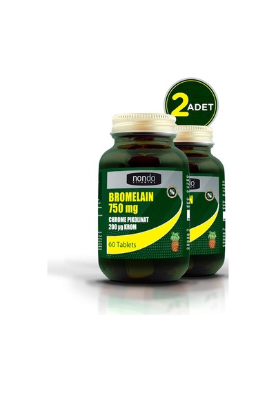 Nondo Bromelain 750mg & Krom Pikolinat 60 Tablet 2 Adet