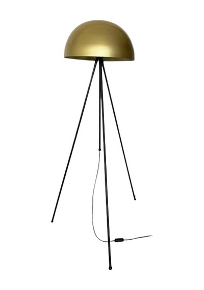 Rsylight Retro Metal Dekoratif Siyah Gold 3 Ayaklı Köşe Lambası Lambader